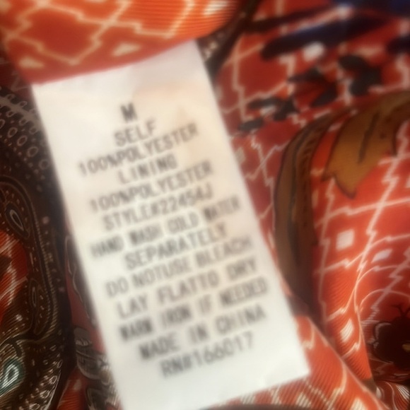 Blue b. Reversible Paisley Satin Bomber Jacket Women's Size M - Picture 12 of 12